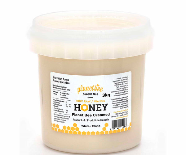 Planet Bee Creamed Clover Honey - 100% Raw! - Planet Bee Honey Farm