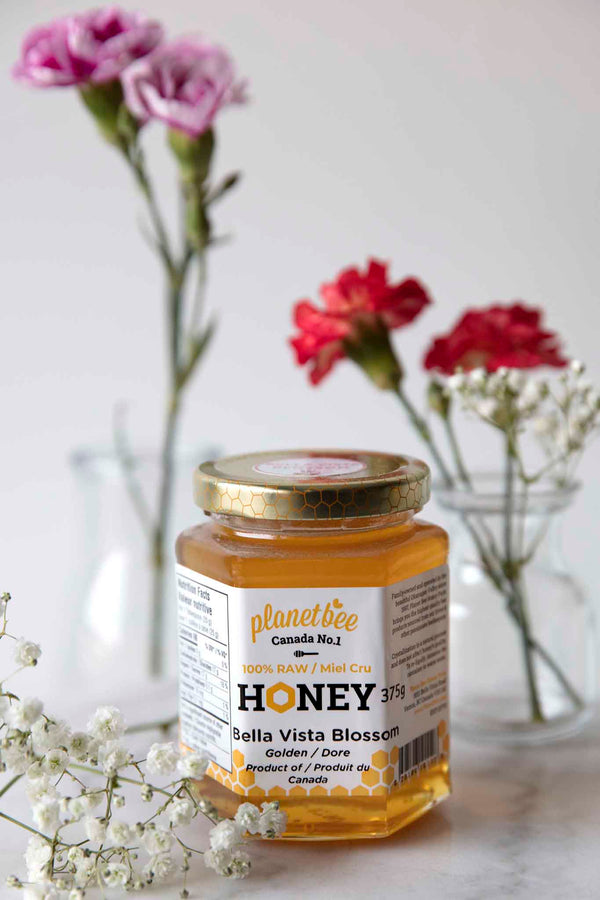 ハニーズドリーム HONEY’S DREAM ジャスト・マイ・フェイヴァリット Bella Vista Blossom - Raw Honey from Vernon BC! - Planet Bee Honey