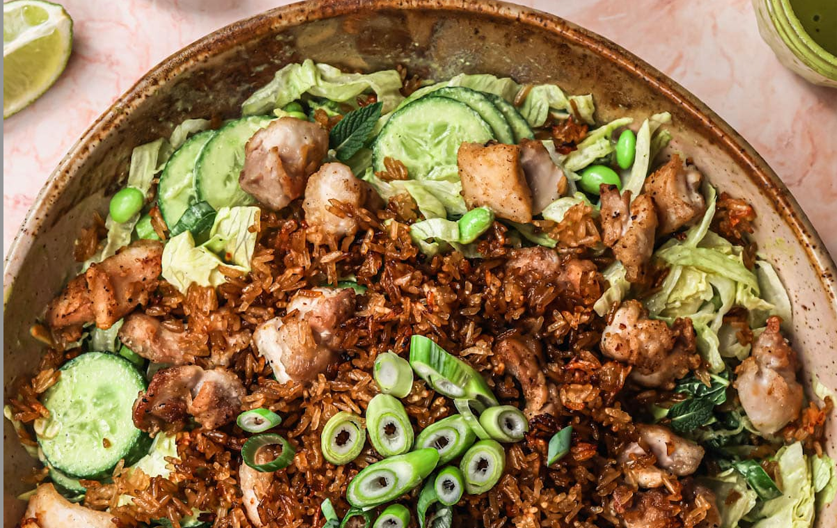 Crispy Rice Salad with Hot Honey Dressing