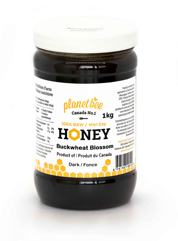 Buckwheat Blossom Honey - Raw, Unpasteurized & Canadian! - Planet Bee ...