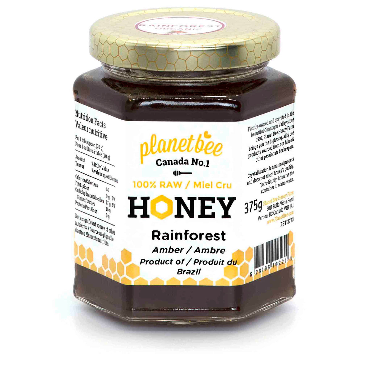 brazil rainforest honey raw canada organic sourced