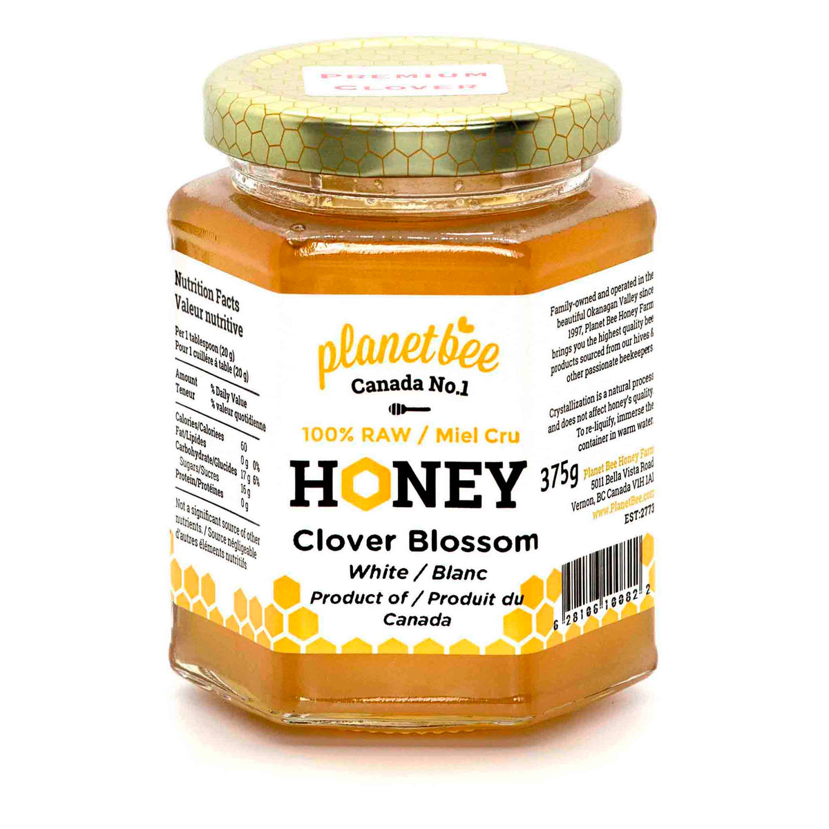 Premium Clover Blossom Planet Bee Honey