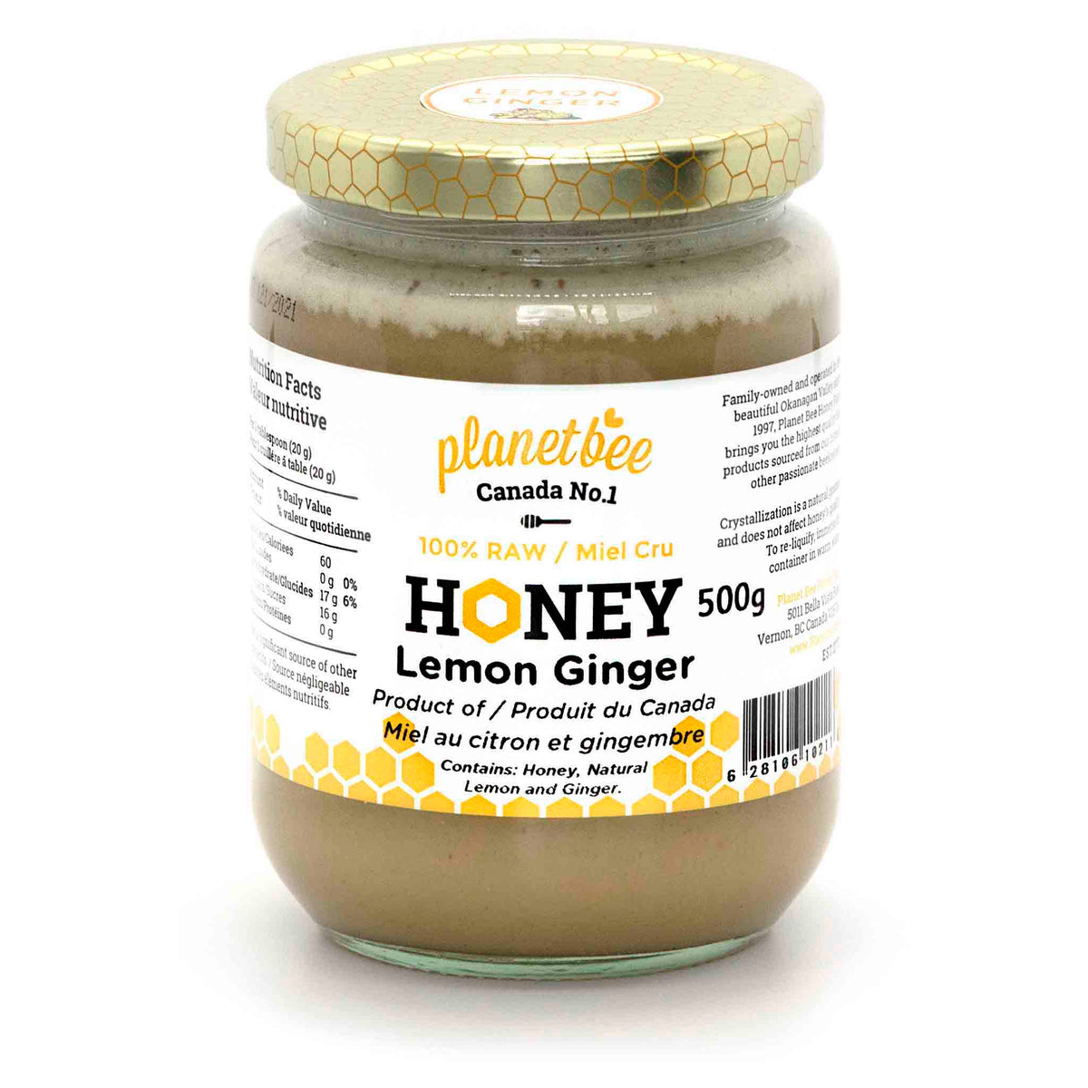 lemon ginger infused honey creamed